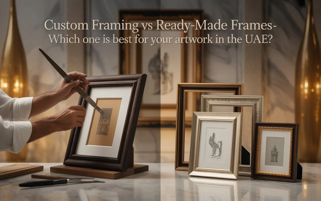You are currently viewing Custom Framing vs Ready-Made Frames – Which One Is Best for Your Artwork in the UAE?