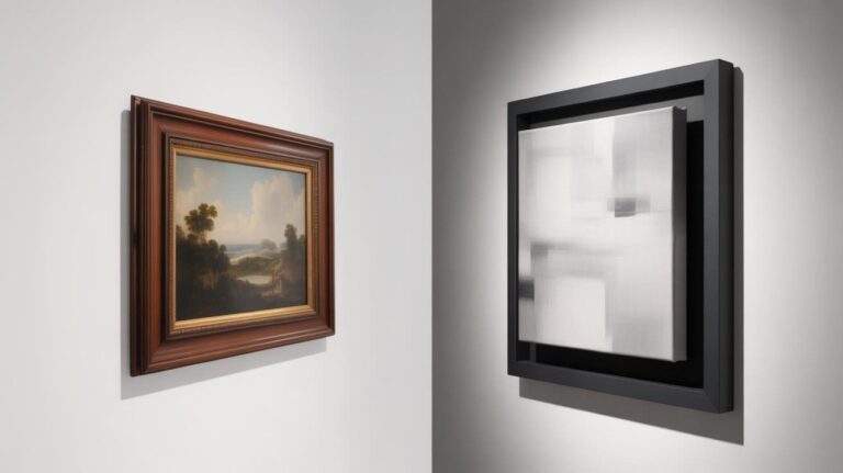 wooden and modern floating canvas frame