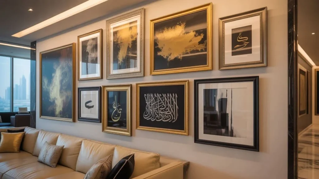 Framed art ideas for UAE apartments and villas