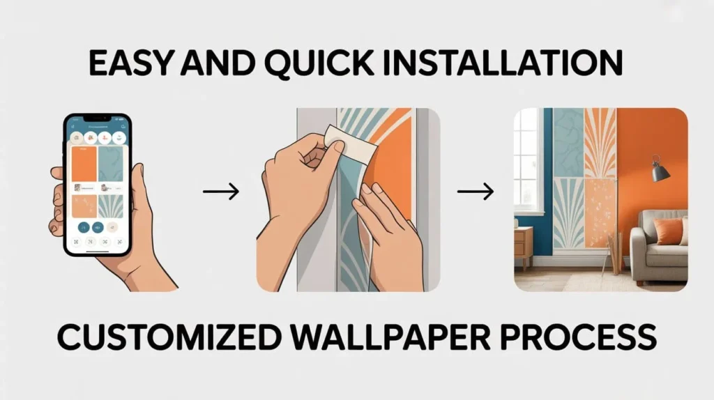 installation process of customized wallpaper