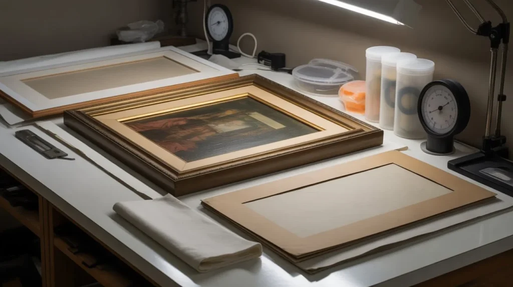 Protecting artwork from light, heat, humidity, and dust