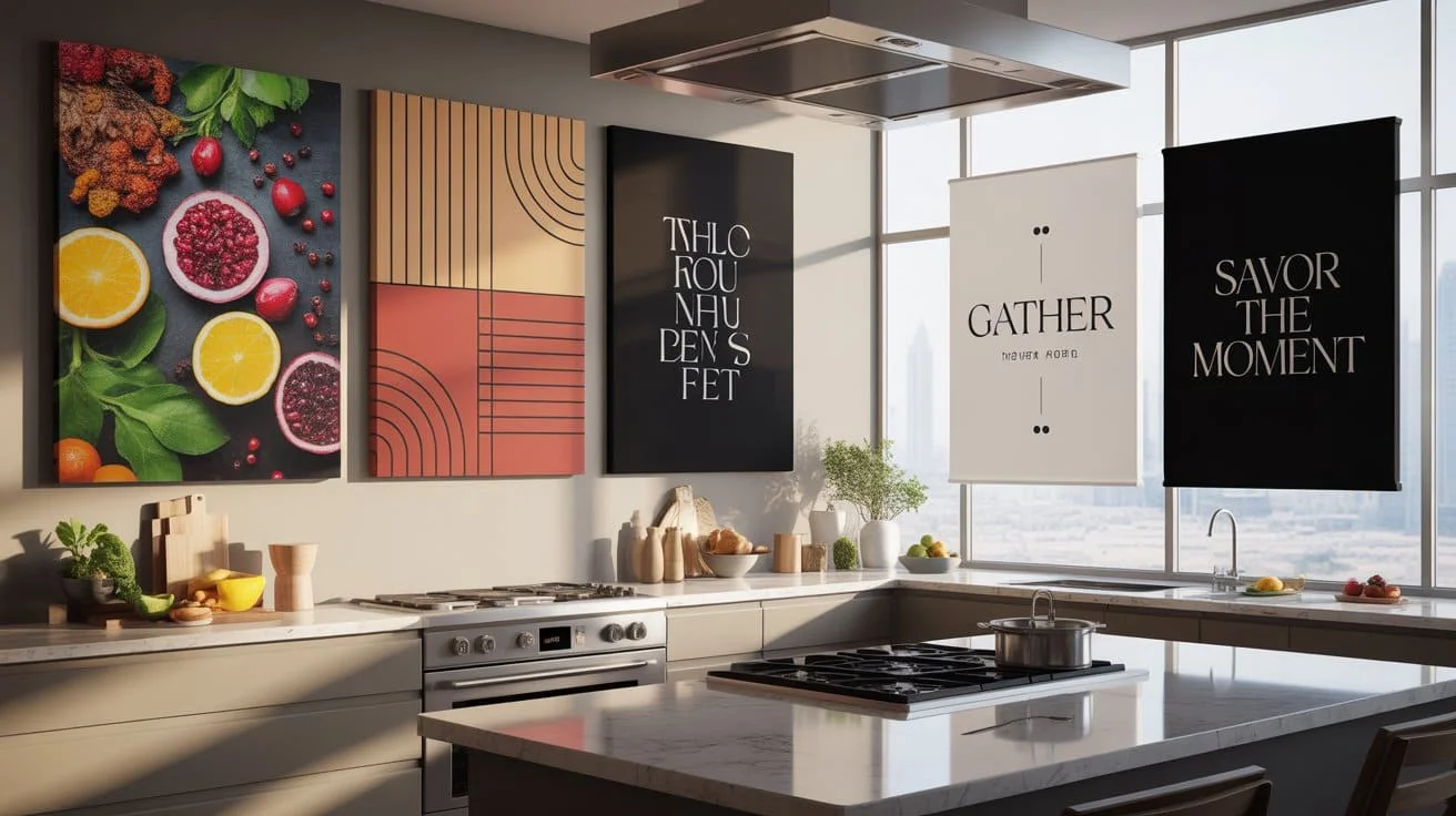 Heat and moisture resistant canvas art for kitchen walls in Dubai
