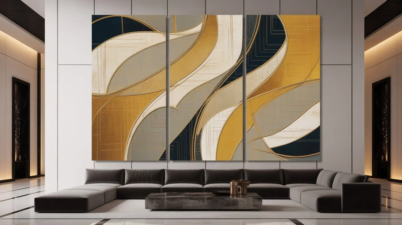 Multi panel canvas wall art for villas and large walls in Dubai