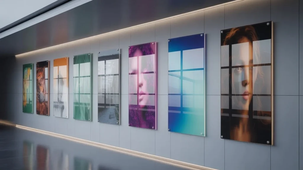 unique design with printing on glass