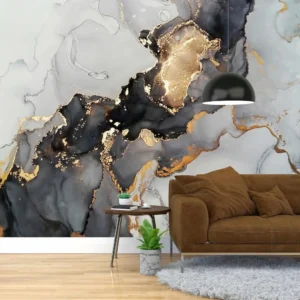 High-resolution digital stone effect printing on ceramic tiles in a modern production facility