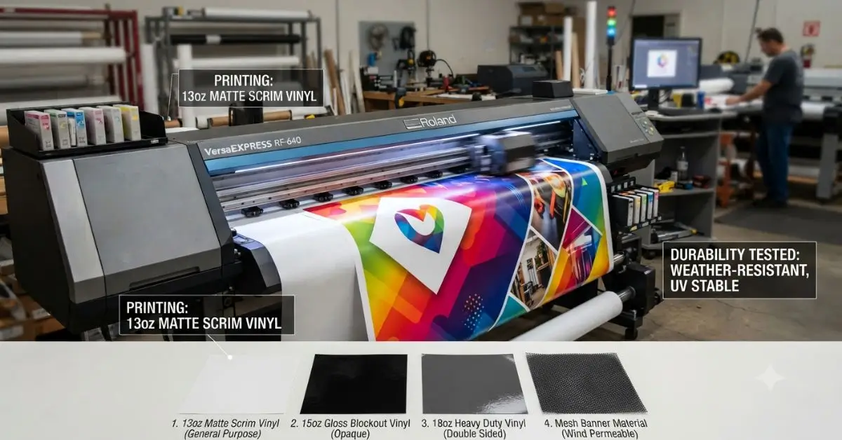 Vinyl banner printing options and materials