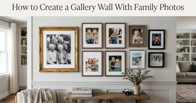 Creating a family photo gallery wall