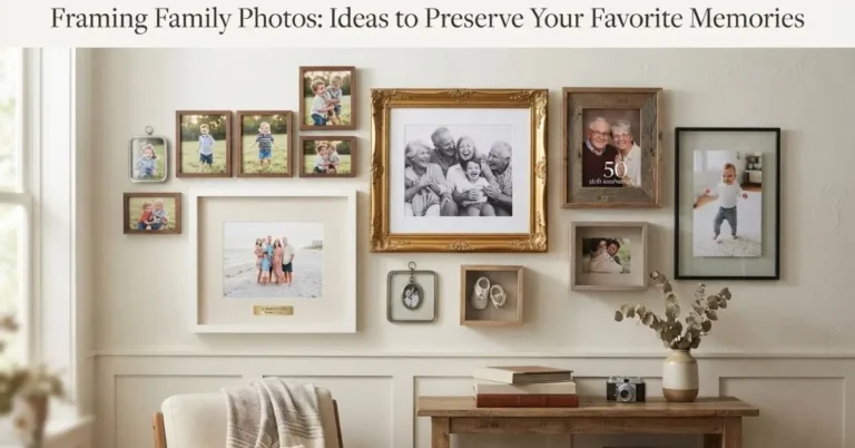 Framing family photos to preserve favorite memories