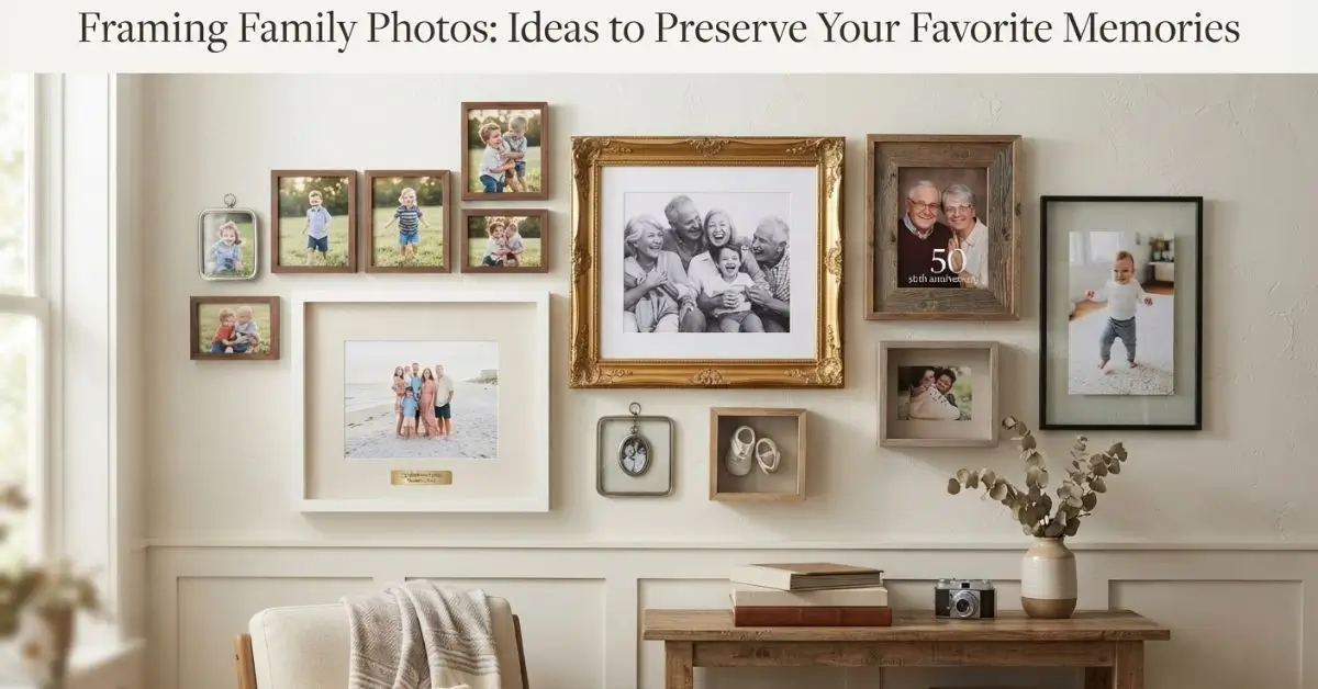 Framing family photos to preserve favorite memories